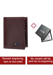 Smart Bluetooth Wallet Men's Genuine Leather Short Wallet Leisure Multifunction Card Holder Package Luxury Business Wallet