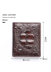 Men's wallet genuine crocodile skin short slim wallet 2022 special sale fashion brand bifold wallets male gifts