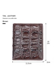 Men's wallet genuine crocodile skin short slim wallet 2022 special sale fashion brand bifold wallets male gifts