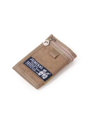 Teens Boys Small Canvas Wallet Fashion Student Wallet Coin Purse ID Window Card Holder Coin Purse