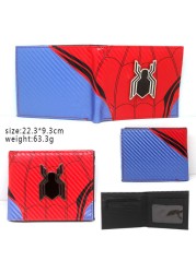 Disney Marvel Animation Peripheral Spiderman Short Leather Wallets Wallet Purse For Men Unique Wallet Wallet Women