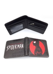 Disney Marvel Animation Peripheral Spiderman Short Leather Wallets Wallet Purse For Men Unique Wallet Wallet Women