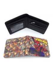 Disney Marvel Animation Peripheral Spiderman Short Leather Wallets Wallet Purse For Men Unique Wallet Wallet Women