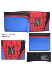 Disney Marvel Animation Peripheral Spiderman Short Leather Wallets Wallet Purse For Men Unique Wallet Wallet Women