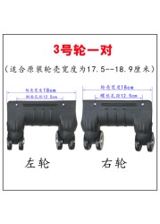 Wheel trolley case accessories Siamese universal wheel mute roller suitcase repair double row aircraft rim pulley