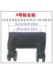 Wheel trolley case accessories Siamese universal wheel mute roller suitcase repair double row aircraft rim pulley