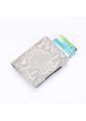 Men's Wallet Pop Up Rfid Cards Wallet Leather Slim Thin Wallet Male Short Money Wallet Smart Small Black Magic Wallet