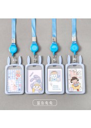 1pc Cute Kitten Rabbit High Quality Credit Card ID Holder Cute Cartoon Silicone Bus Card Case Key Holder Ring Luggage Tag Trinket