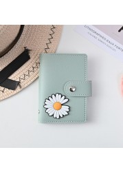 New Student Cute Meal Card Holder Wallet PU Leather Cartoon 26 Bit Card Case Holder School Men Women Credit Card Bag ID