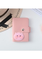 New Student Cute Meal Card Holder Wallet PU Leather Cartoon 26 Bit Card Case Holder School Men Women Credit Card Bag ID