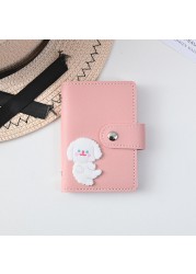 New Student Cute Meal Card Holder Wallet PU Leather Cartoon 26 Bit Card Case Holder School Men Women Credit Card Bag ID