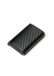 RFID Card Holder With Money Pocket Pop Up Wallet Blocking Slim Metal Bank Card Case Holds Men Slim Wallet Credit Card Holder