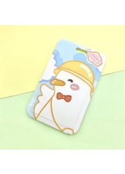 Cartoon ID Credit Card Holder Bank Students Bus Card Case Hand Rope Visit Door ID Badge Cover Cards for Women Men Pendants