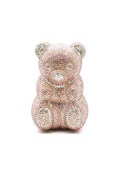 Women's Perforated Bear Handbag,Bear Perforated Crystal Handbag,Cocktail Purse,Shoulder Bag,Gifts