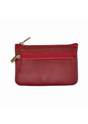 GENODERN Vintage Crazy Horse Leather Men Coin Purse Genuine Leather Zipper Coin Wallet Retro Key Holder Clutch Money Bag