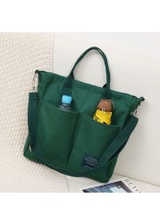 Women Canvas Handbags Female Shopping Bags Shoulder Bag Environmental Storage Bag Reusable Foldable Eco Grocery Bags Bolso