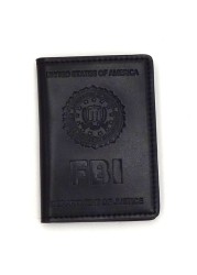 Leather Wallet ID Card Driver License ID Card Holder With FBI Stamp