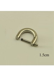 1pc Metal Detachable Removable Open Screw D Ring Shackle Buckle Clasp Leather Craft Bag Webbing Belt Handle Shoulder Strap