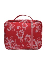 Portable Canvas Bible Cover Floral Pattern Handbag with Handle & Zippered Pocket Tote Book Holder Waterproof Cover