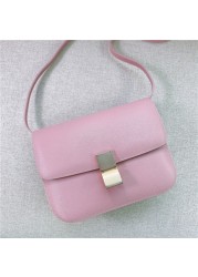 2022 New Fashion Women Cowhide Shoulder Bags Crossbody Bags For Ladies Candy Colors Messenger Bag Genuine Leather Bags