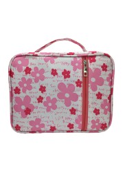 Waterproof Cover Portable Canvas Bible Cover Floral Pattern Handbag With Handle And Zippered Carrying Pocket Book Holder