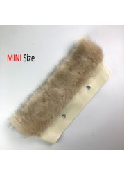 High Quality Faux Fox Fur Plush Decoration Thermal Decoration Plush Vintage Bag Small obag O Bag Ornament Eva Handbag