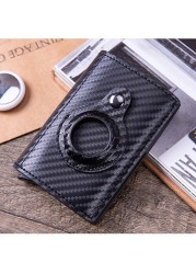 2022 AirTag Card Holder for Men Wallets Money Bags Anti-thin PU Leather Wallet for Apple Air Tag Male Smart Purses Cover