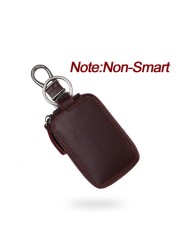 Smart Bluetooth Compatible Tracker Genuine Leather Wallet Keys Organizer Men Smart Car Holders Housekeeper Keychain Men