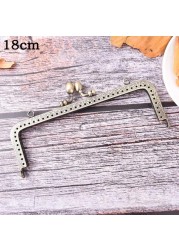 1PC Bronze DIY Purse Handbag Handle Coins Bags Metal Kiss Clasp Frame Lock New Fashion Handle 8.5/10.5/12.5/15/16/18/20cm