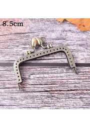 1PC Bronze DIY Purse Handbag Handle Coins Bags Metal Kiss Clasp Frame Lock New Fashion Handle 8.5/10.5/12.5/15/16/18/20cm