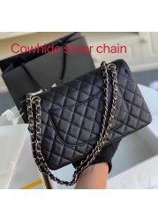 Top quality caviar leather leather handbag 2022 shoulder bag designer chain bag ladies crossbody fashion handbag