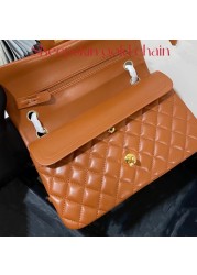 Top quality caviar leather leather handbag 2022 shoulder bag designer chain bag ladies crossbody fashion handbag