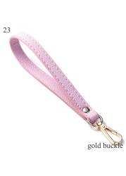 All-match mini bag belt purse belt women's wrist bag belt solid color women's simple handle purse belt bag replacement