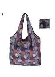 Environmental Shopping Bag Women Foldable Casual Handbag Floral Multifunctional Convenient Shopping Pouch Large Capacity Bag