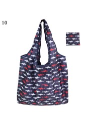 Environmental Shopping Bag Women Foldable Casual Handbag Floral Multifunctional Convenient Shopping Pouch Large Capacity Bag