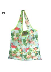 Environmental Shopping Bag Women Foldable Casual Handbag Floral Multifunctional Convenient Shopping Pouch Large Capacity Bag