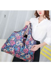 Environmental Shopping Bag Women Foldable Casual Handbag Floral Multifunctional Convenient Shopping Pouch Large Capacity Bag