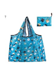 Environmental Shopping Bag Women Foldable Casual Handbag Floral Multifunctional Convenient Shopping Pouch Large Capacity Bag