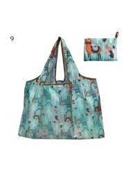 Environmental Shopping Bag Women Foldable Casual Handbag Floral Multifunctional Convenient Shopping Pouch Large Capacity Bag