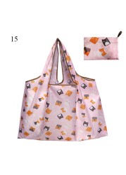 Environmental Shopping Bag Women Foldable Casual Handbag Floral Multifunctional Convenient Shopping Pouch Large Capacity Bag