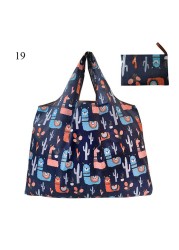 Environmental Shopping Bag Women Foldable Casual Handbag Floral Multifunctional Convenient Shopping Pouch Large Capacity Bag