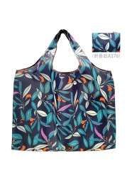 Reusable grocery bag shopping handbag animal flower beach cute gift bag vegetable fruit washable lightweight sturdy nylon hand