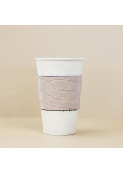 Customized real leather cup holder colorful insulated leather cup cup holder crocodile skin non-slip coffee cup holder