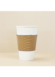 Customized real leather cup holder colorful insulated leather cup cup holder crocodile skin non-slip coffee cup holder