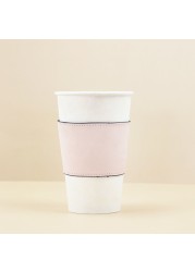 Customized real leather cup holder colorful insulated leather cup cup holder crocodile skin non-slip coffee cup holder