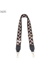 Faleto Polyester Purse Wide Shoulder Strap Replacement Adjustable Strap Fashion Crossbody Handbag Bucket Bag Straps Unisex