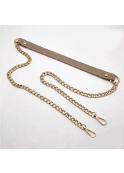 120cm Shoulder Bag Straps PU Leather Metal Chain Handbag Handle for Women Handbags Chain Strap Replacement Bag Accessories