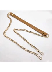 120cm Shoulder Bag Straps PU Leather Metal Chain Handbag Handle for Women Handbags Chain Strap Replacement Bag Accessories