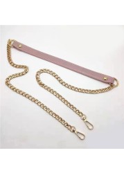 120cm Shoulder Bag Straps PU Leather Metal Chain Handbag Handle for Women Handbags Chain Strap Replacement Bag Accessories