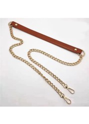 120cm Shoulder Bag Straps PU Leather Metal Chain Handbag Handle for Women Handbags Chain Strap Replacement Bag Accessories